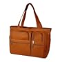 David King & Co. Womens Multipocket Laptop Briefcase (Tan)