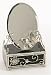 Juliana Wire, Glitter Black Glass Butterfly and Flowers Oblong Mirror Box