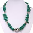 Handmade Amazonite & Silver Two-Strand Necklace