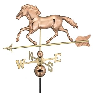 32 Luxury Polished Copper Galloping Horse Weathervane by 