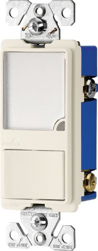 Eaton 7738A 15-Amp 120-Volt Heavy Duty Single-Pole Switch with 1-Watt 120-Volt LED Nightlight Combination, Almond