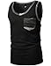 Youstar Men's Contrast Colorblock Round Neck Tank Tops