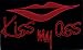 Kiss My Ass (with lipstick lip print) Lucite Keychain Image