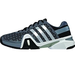 Adidas adiPower Barricade 8 Mens Tennis Shoe 6.5 Grey-Silver-Black