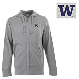 Washington Signature Full Zip Hooded Sweatshirt (Grey)