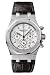 Audemars Piguet Royal Oak Mens Silver Dial Black Strap 18K White Gold Automatic Chron...