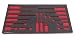 Foam Tool Organizer for 16 Craftsman Screwdrivers, Black and Red