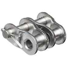 HKK Double Strand Roller Offset Link, Cottered, Stainless Steel