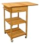 Catskill Craftsmen Butcher Block Cart with Two Shelves