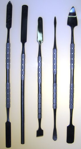 5pc SPATULA & CHISEL - set wax carver - probes - DENTAL PICKS