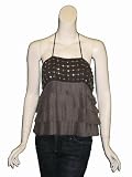 ALICE + OLIVIA Jeweled Tutu Halter Top in Grey