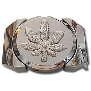 Marijuana Pot Leaf Lighter Belt Buckle