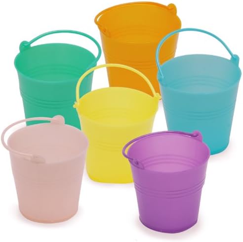Mini Pastel Plastic Easter Pails (6) Party Supplies
