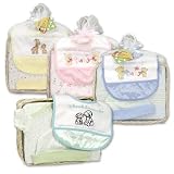 Baby Gift Set in Basket - 4 styles w/Hat, Hanger, Bib, T-shirt (Pink)