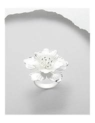 Flower Ring In 92.5 Sterling Silver