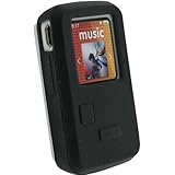 iGadgitz Black Silicone Skin Case Cover for SanDisk Sansa Clip Zip 4GB 8GB MP3 Player (Released Aug 2011)
