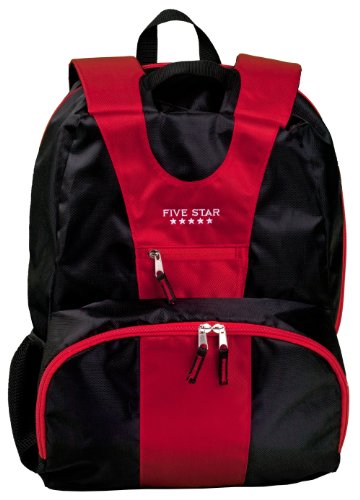 Five Star School Backpack, Ergo Sidekick, Holds 16 Inch Laptop, Red (72392)