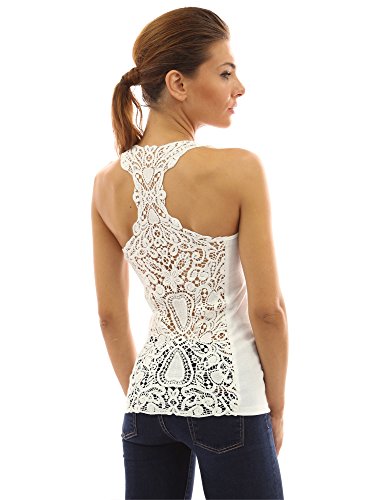 PattyBoutik Women's Crochet Lace Racerback Tank Top