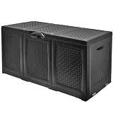 Kunststoff Auflagenbox - Maße (LxBxH): ca. 120 x 52 x 60cm - Abschließbar - mit Rollen - 380 Liter