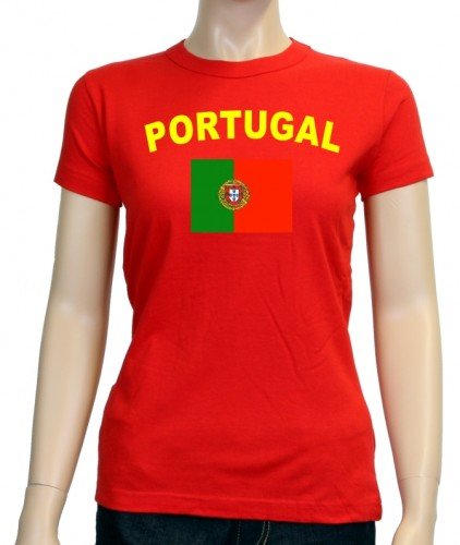 Portugal T-Shirt girly rot, Gr.M