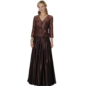 Formal Evening Dress -Mother of Bride & Groom, Wedding, Party, MOB Gown by Sean Collection (7328) CHOCOLATE