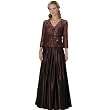 Formal Evening Dress -Mother of Bride & Groom, Wedding, Party, MOB Gown by Sean Collection (7328) CHOCOLATE