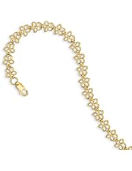 14k Plumeria Bracelet, Best Quality Free Gift Box Satisfaction Guaranteed
