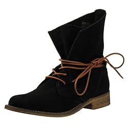 SPM KA60026171 Damen Veloursleder, Schwarz, Größe 38