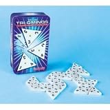 Deluxe Tri-Ominos in Tin: The Classic Triangular Domino Game