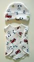 Dalmatian and Fire Trucks Snuggler Wrap Set (Four preemie and newborns sizes)