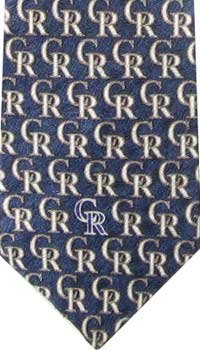 Colorado Rockies MLB silk necktie