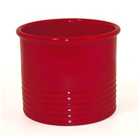 <b>Chantal 3 1/2 Quart Ceramic Large Ringed Utensil Holder, Glossy Red</b>