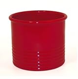 Chantal 3 1 2 Quart Ceramic Large Ringed Utensil Holder, Glossy Red
