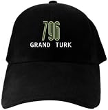 CAPS BLACK EMBROIDERY  ISO CODE GRAND TURK  TURKS & CAICOS ISLANDS