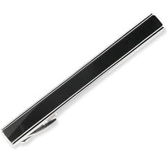 Schmuck-Pur Rhodinierte Krawattennadel Klammer "Black Style"