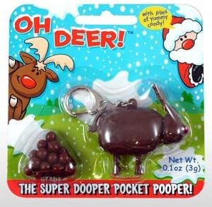 Christmas Pez Plush Reindeer Keychain