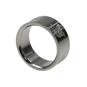 316L stainless steel ring - Width: 8mm (Size 5)stone - Width: 7mm (Sizes 8-12)