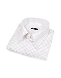 Bagutta White Checked Italian Button Down Dress Shirt