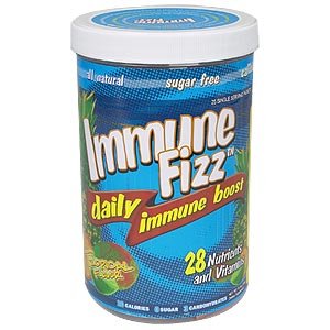 Immune Fizz - Daily Immune Boost plus Multi Vitamin - 28 Nutrients and Vitamins - 25 Tropical Flavored Single Serving Packets