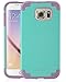 Galaxy S6 Case - Fosmon HYBO-DUOC Slim Fit Dual-Layer Hybrid Case for Samsung Galaxy S6 (Purple / Teal)