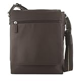 Brown Leather Laptop Crossbody Bag