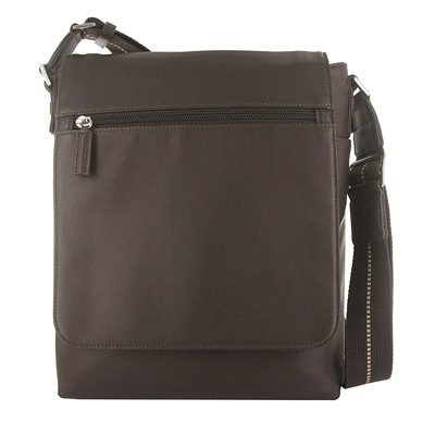 Brown Leather Laptop Crossbody Bag