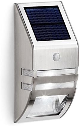 Solar Lights from UpBlend Outdoors - Bright LED Lighting Powered by the Sun's Energy - Auto On/Off - Motion Sensor - Perfect for Pathway, Patio, Garden, Yard, Deck, Landscape, Driveway. (1, silver)