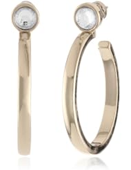 Kenneth Cole New York "Jet" Gold Hoop Earrings