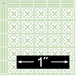 1:24 Dollhouse Wallpaper Bristol Green