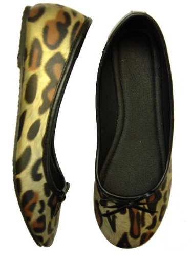 New Womens Ballerina Ballet Flats Shoes Leopard & Solids 14 colors