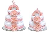 ~ Bloomers *Pink Peonies* Baby Diaper Cake