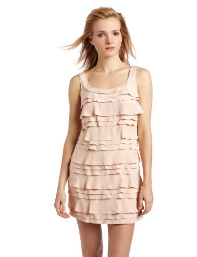 French Connection Women's Penny's Party Ruffle Dress, Pale Pink, 10