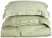 Egyptian Cotton 400 Thread Count Full/Queen Duvet Cover Set Stripe, Sage