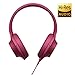 Sony h.ear on Premium Hi-Res Stereo Headphones, Bordeaux Pink